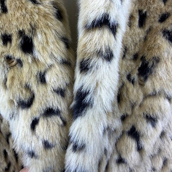 International Concepts Womens Animal Print Faux Fur Coat Sz XL - Picture 4 of 8